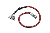 Biker Whip 42' Motorcycle Get Back Whip, Handlebar Accessories for motorbike, Genuine Leather Whips for Motorcycles