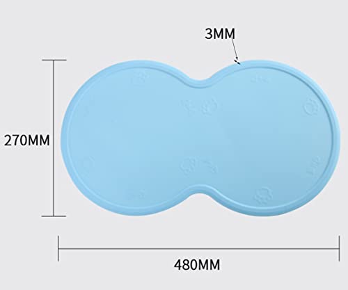 Anawakia Napfunterlage Silikon Futtermatte Wasserdicht Anti Rutsch Tiernahrung Matte für Hunde und Katzen Fütterungsmatte Silikonmatte Fressnapfunterlage 48 x 27 cm (Grau)