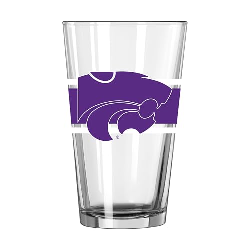 Image of Logo Brands NCAA 16 oz Pint Glass - Durable Glass With Bold Team Color- Chip-Resistant Rim Drinkware For Fans, Tailgates, Home Bars & Everyday Use