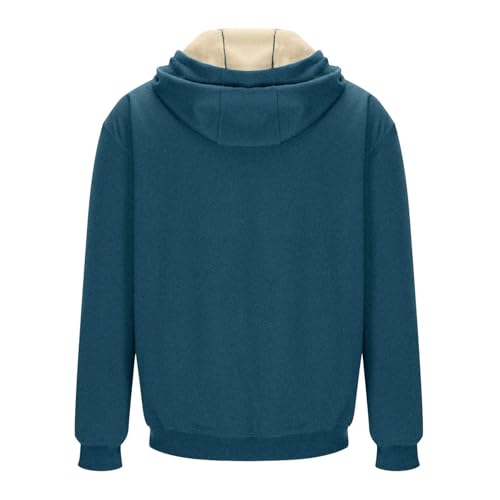 Mens Jacket Fleece Hooded Zip Up Outdoor Windbreaker Warm Jackets - image 4