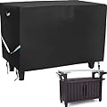 Outdoor Prep Table Cover-55" x 24" x 32" Heavy Duty Waterproof Grill Cover Compatible with Keter Unity Portable Table,Patio Kitchen Prep/Work Table,UV Resistance Grill Cart Serving Bar Cabinet Cover ?