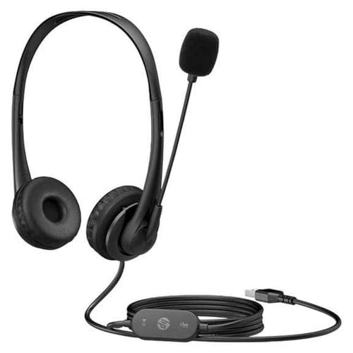 Image of HP G2 Stereo Wired USB Headset with Noise-Cancelling Mic and in-Line Volume Control