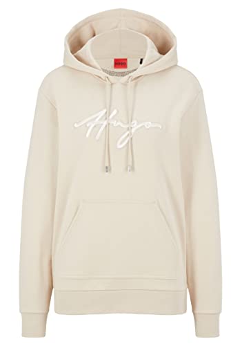 HUGO Damen Easy Hoodie Kapuzenpullover aus Baumwoll-Terry mit...