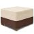 Vailge Rectangle Patio Ottoman Cover, Waterproof Outdoor Ottoman Cover with Padded Handles, Patio Side Table Cover, Heavy Duty Patio Furniture Covers (Small,Beige & Brown)