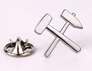 Surdefens 4704 Schlägel und Eisen Pin Silberfarben