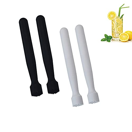 Machacador de Cóctel Maja de Cóctel Mojito Cóctel Muddler Utensilios de Cóctel Muddler Conjunto de Cóctel Trituradora de Hielo para Bares Cafeterías Tiendas de Té con Leche Cocinas Domésticas 4 Pcs