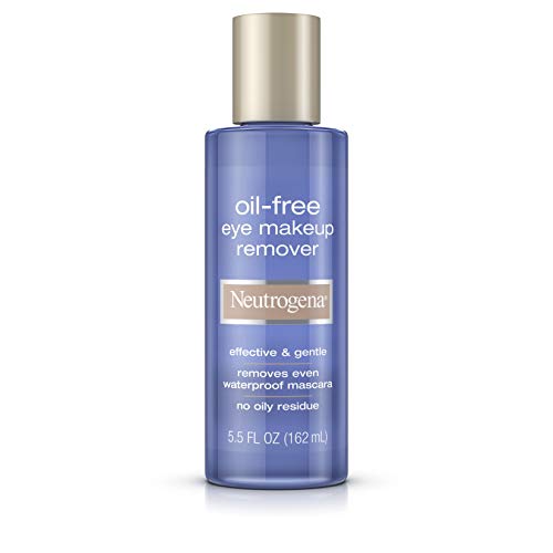 Neutrogena Gentle Oil-Free Eye Makeup Remover & Cleanser for Sensitive Eyes, Non-Greasy Makeup Remover, Removes Waterproof Mascara, Dermatologist & Ophthalmologist Tested, 5.5 fl. oz ( Pack of 2)