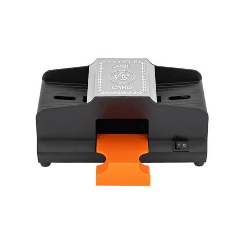 BANLICALI Card Shuffler 2 Deck, Automatic Card Shuffler Rechargeable Playing Card Shuffler Hybrid Model Shuffler for Home Card Games, Blackjack, Party Club Black