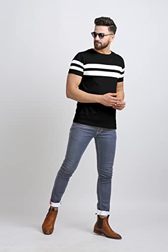 Image of AUSK T-Shirt for Mens Double Stripes on Chest