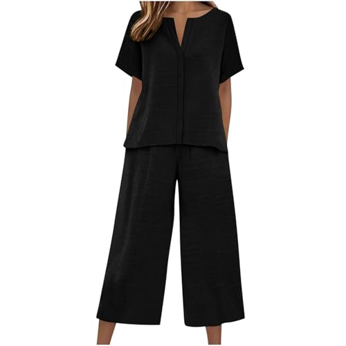 Conjunto de muselina de verano de dos piezas para mujer con blusa de playa ligera
