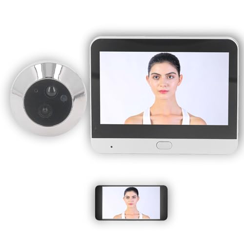 Yunir Wireless Peephole Camera, 1080P 120 Degree Viewing Night Vision Intercom Digital Door Viewer, Wireless Connection