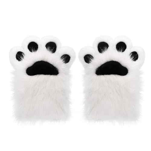 Gants pattes d'animal en peluche sonore FakeFace pour déguisement cosplay chat