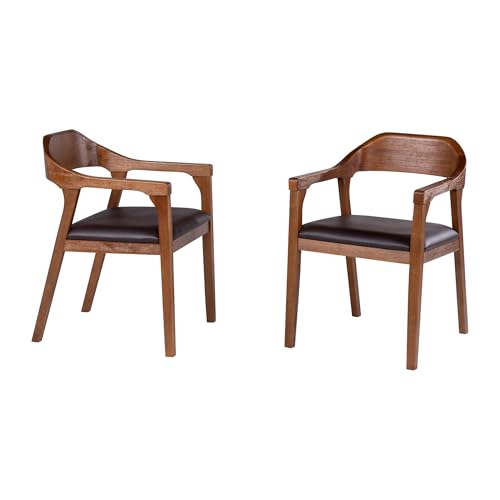 Boraam 77318 Rasmus Dining Armchairs-Set Of 2, Brown/Chestnut Wire-Brush cover