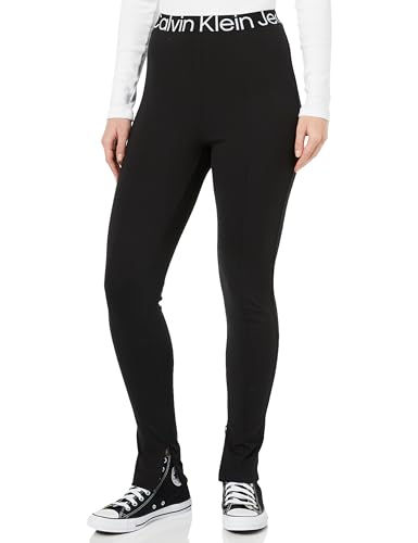 Logo Tape Milano Leggings J20J222601 Pantaloni in Maglia CK M donna jeans nero