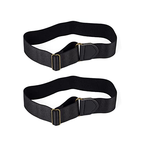 GEBAUM Ärmelhalter Verstellbar 1 Paar, Anti Rutsch Ärmelband, Stretch Nylon Universal Größe, Ärmelhalter für Herren Damen, zum Ixieren von Langen Ärmeln Cover
