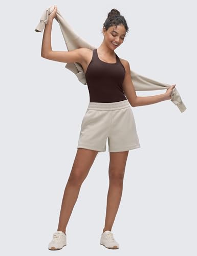 Image of CRZ YOGA Butterluxe Racerback Tank Waist Length | Yoga, Extremely Soft, Tight Fit, Scoop Neck, Sleeveless Tops for Women