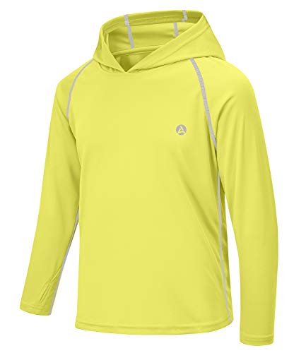 Image of Boys Grils Long Sleeve Sun Shirts UPF50+ Hoodie Thumbhole Rash Guard Quick Dry Atheltic Hiking Workout Water Playing