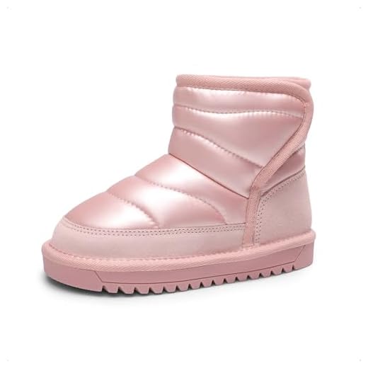 DREAM PAIRS Kids Botas de Nieve Invierno Niñas Niños Calidos Rosa SDSB2306K-E Talla 31 (EUR)