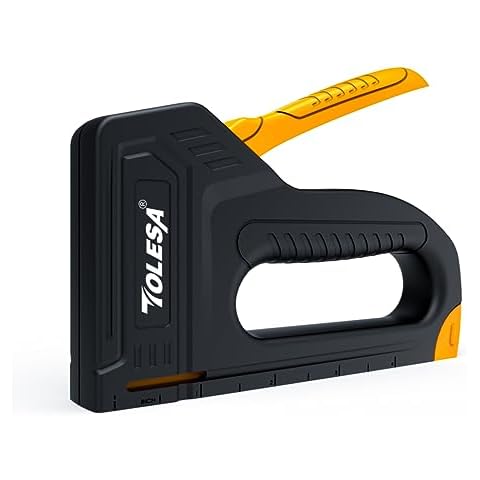 Staple Guns for Wood - TOLESA 2PCS Manual Upholstery Staple Guns with 2000 Staples Light Duty Home Use Manual Staplers Fit JT21 Staples 5/32'' & 1/4'' & 5/16'' & 3/8'' for Carpentry Crafts Fabric DIY Cover