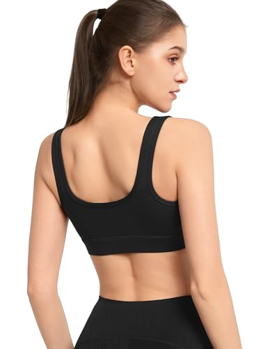 Yvette High Impact Sports Bras for Women Front Zipper Jacquard Plus Size Full Support Molded Cup Sports Bra for Running2