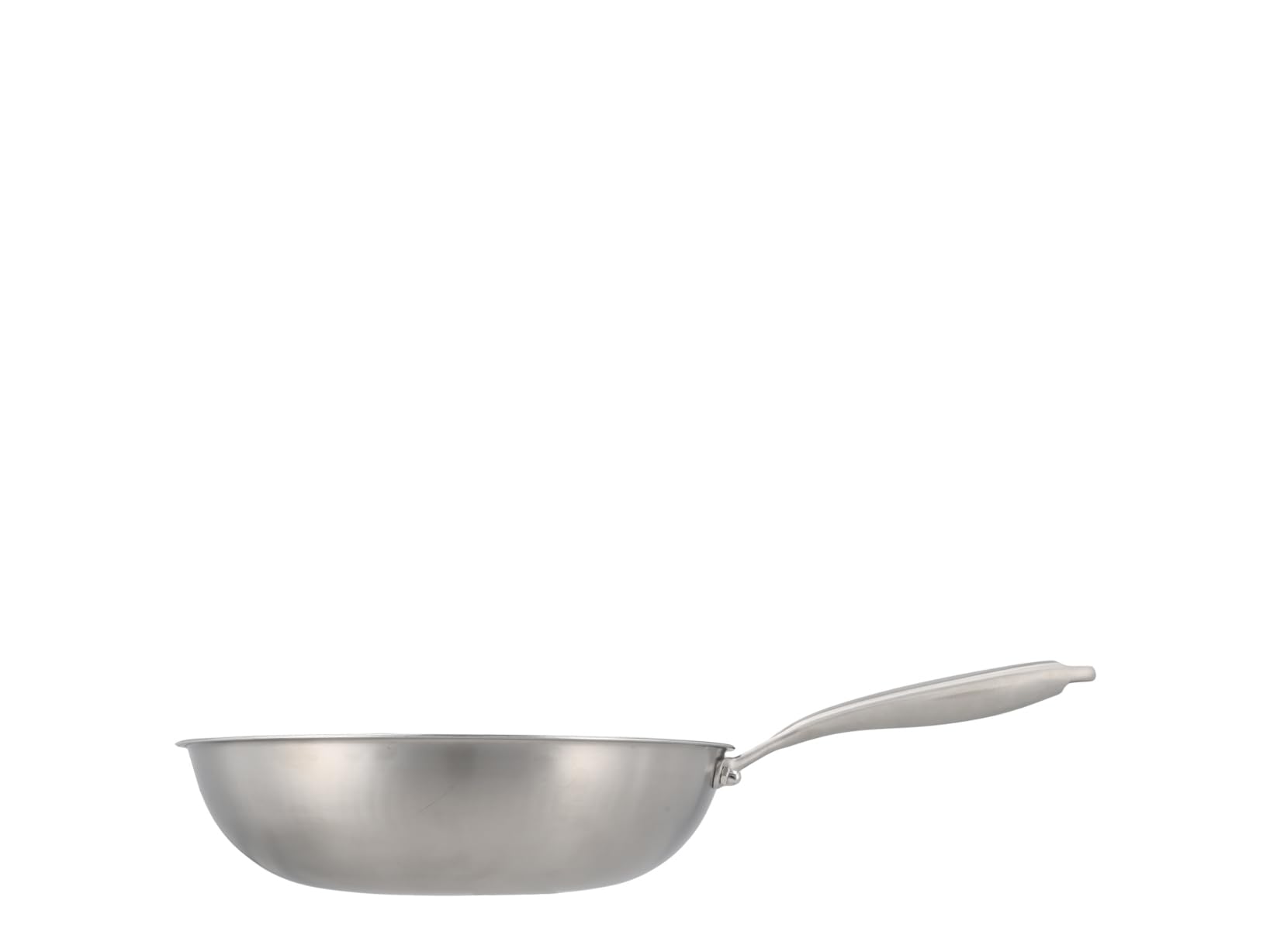 H&H Wok Evolution 30 cm in Acciaio Inox e Alluminio – Rivestimento Antiaderente a Nido d’Ape, Fondo per Induzione, Manico Ergonomico Isolante, Adatto a Tutti i Piani Cottura