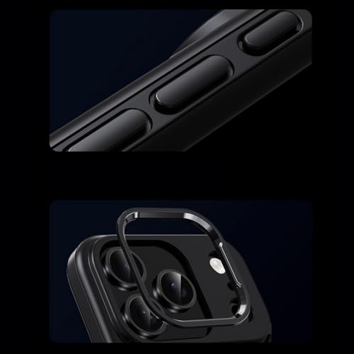 FWYANZH Capa para iPhone 17 Pro Max/17 Pro/Air/17, capa de ajuste fino, textura de fibra de carbono, minimalista, proteção contra quedas, metálica, 17 Pro Max