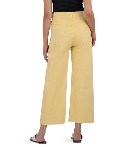 KUT from the Kloth Women's Gwen High-Rise Wide Leg Raw Hem 5 Pockets Zipper Fly2