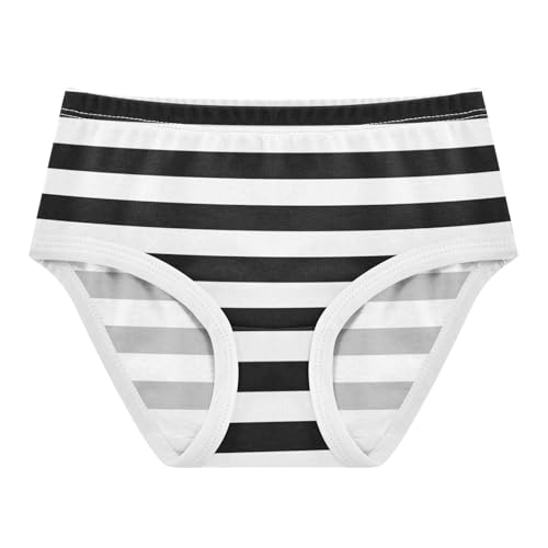White Black Stripe Toddler Girls's Underwear 2T
