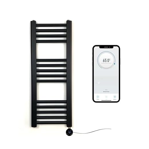 Greened House Toallero eléctrico eléctrico inteligente controlado por WiFi, 300 mm de ancho x 800 mm de alto, 7 días programable, compatibilidad con la aplicación
