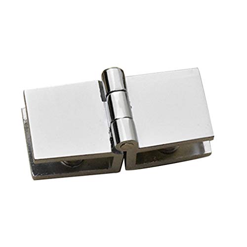 90,180 Degree Bilateral Clip Home Easy Install Glass Clamp Zinc Practical Durable Cabinet Door Hinge Bathroom Furniture Cupboard Hinges (Color : D)