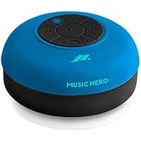 SBS Altavoz de 3 W con Ventosa, Botones para música y Llamadas, micrófono Integrado y Manos Libres, Protegido del Agua para Uso en Ducha, baño, Piscina y Cocina