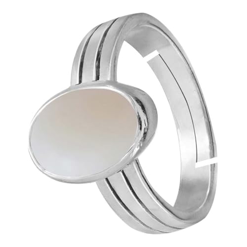 Image of Clara Opal 6.5cts or 7.25ratti stone Sterling Silver Adjustable Ring For MEN