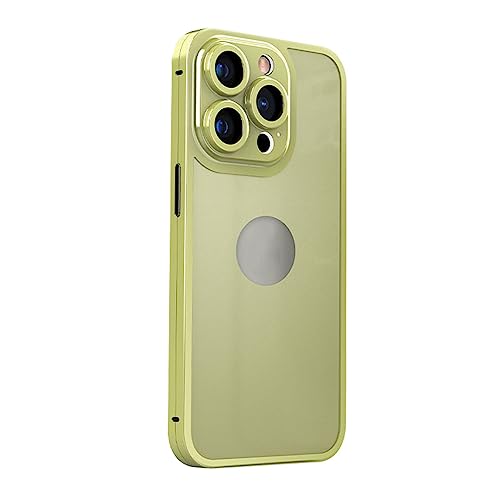 Coque 2 en 1 iPhone 14 armure antichoc 360 degrés avec cadre alliage de titane vert