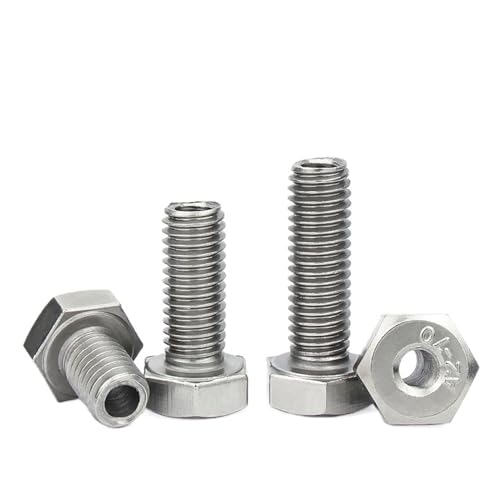 VirtuWard M4 M5 M6 M8 M10 M12 M14 M16 M20 304ステンレス鋼外六角中空ねじボルト(M16x70 (1pc))