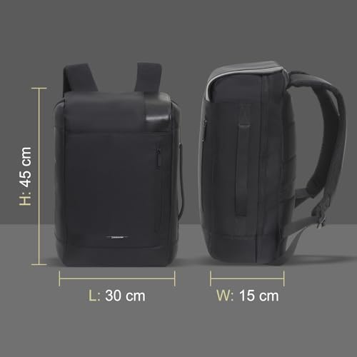 Image of Swiss Military VERTEX Laptop Backpack for Men & Women Fits 15.6 inch Laptop, Water Resistant Backpack with Anti Theft Pocket & TSA Approved Lock, Dual Carry Handles, Trolley Strap Office College Bag