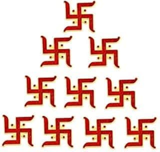 MOOLYAVAAN Diwali Swastik Sticker - Wall & Door Decoration (Small Size) (20) Price In India