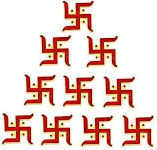 MOOLYAVAAN Diwali Swastik Sticker - Wall & Door Decoration (Small Size) (20)