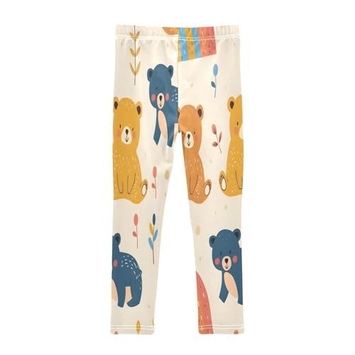 Toddler Girls Leggings Printed Yoga Pants Leggings Little Bear Rainbow for Kids2