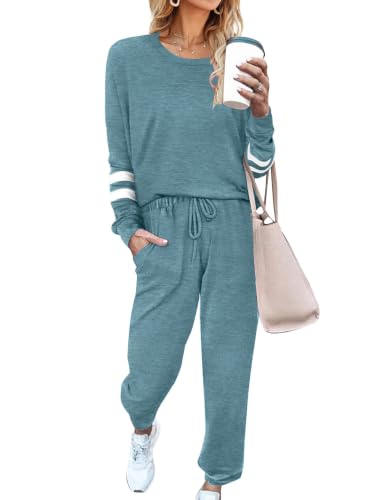 Image of Ekouaer Sweatsuits Womens Loungewear Set Tracksuit Long Sleeve Pajamas Set