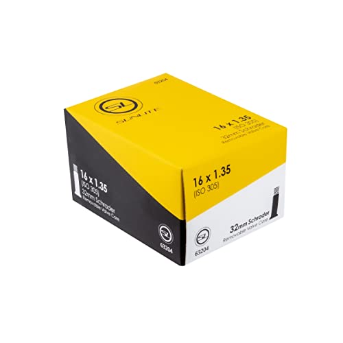 Sunlite Standard Schrader Valve Tubes, 16 x 1.375 (305 x 37) / 32mm Valve, Black