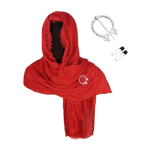 Disfraz de cosplay, versátil para ocasiones informales, durante toda la temporada, diseño largo, rojo, talla única