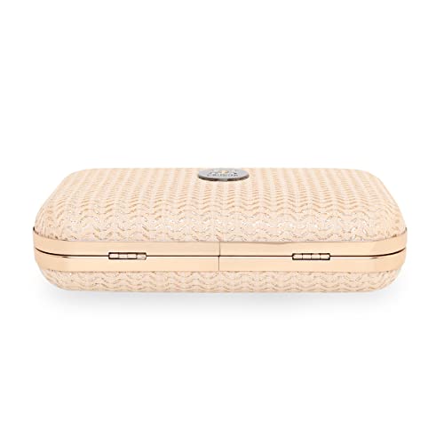 Image of ESBEDA Glitter Shine Oval shape Clutch Solid Pattern For Women | Gift For Women
