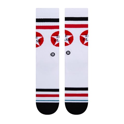 Chaussettes Stance Clampdown Crew blanches de style classique