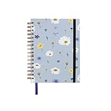 UO Agenda Anual Camomila Día Página 2023: empieza en enero de 2023 y acaba en diciembre de 2023, Tapa dura, Incluye 126 stickers, Goma elástica y Cinta de registro, Multicolor, Mediano, Grande