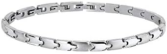 Breil – Bracciale da Uomo Collezione CARVE – Gioielli Uomo – Bracciale Uomo con Maglie ad Incastro in Acciaio Satinato