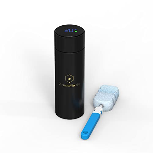 Bouteille Isotherme Intelligente Acier INOX Double Paroi Isolée Sous Vide 500 ml, Tasse Mug Gourde Thermos Infusion Boissons Chaudes et Froides Avec Indicateur de Température Écran LED (Noir)