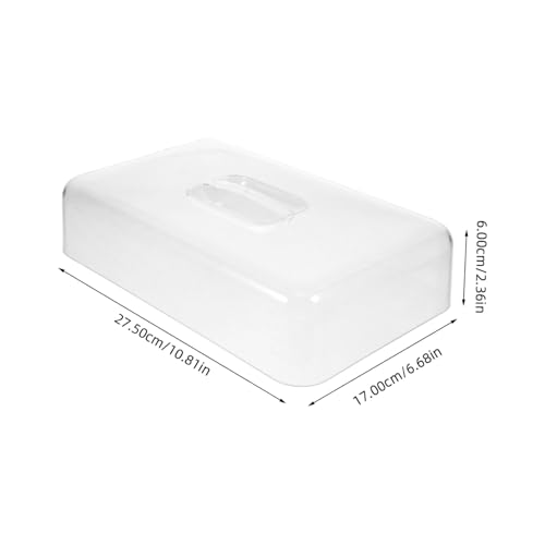Bandeja con tapa de acrílico rectangular transparente e higiénica para catering 3