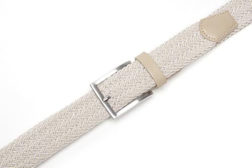 Image of Fabio Valenti Men's Stretch Belt Woven Braided Belt 1 3 /8 for Golf Pants | Solid Buckle, Casual Occasion, Everyday Dress, Handmade,Colorful,Gift