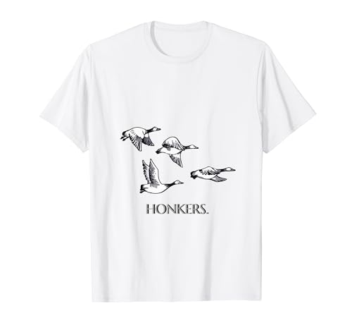 Honkers Goose Humor camisa t-shirt, Branco, S