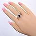 Psiroy 925 Sterling Silver Plated Oval Shaped Simulated Blue Sapphire Ring Size 10
